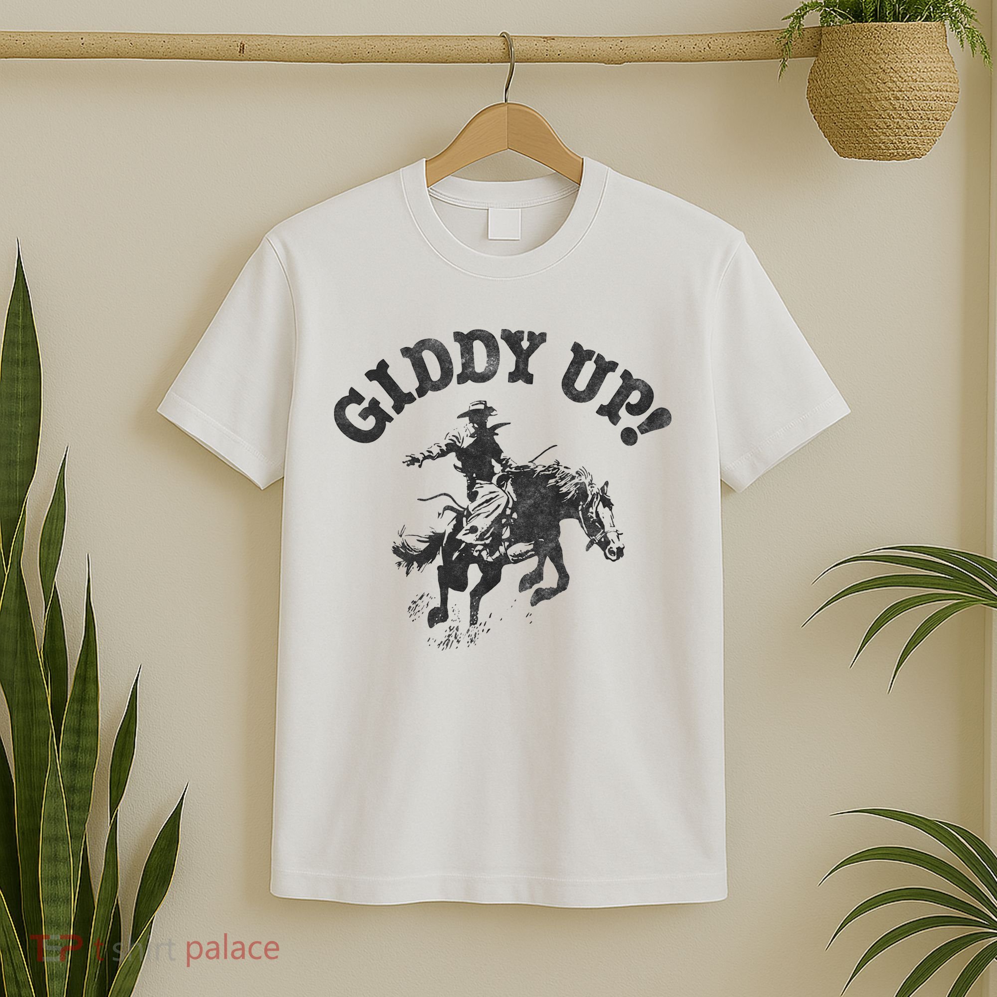 Trendy Giddy Up Classic Rodeo Black & White T-Shirt