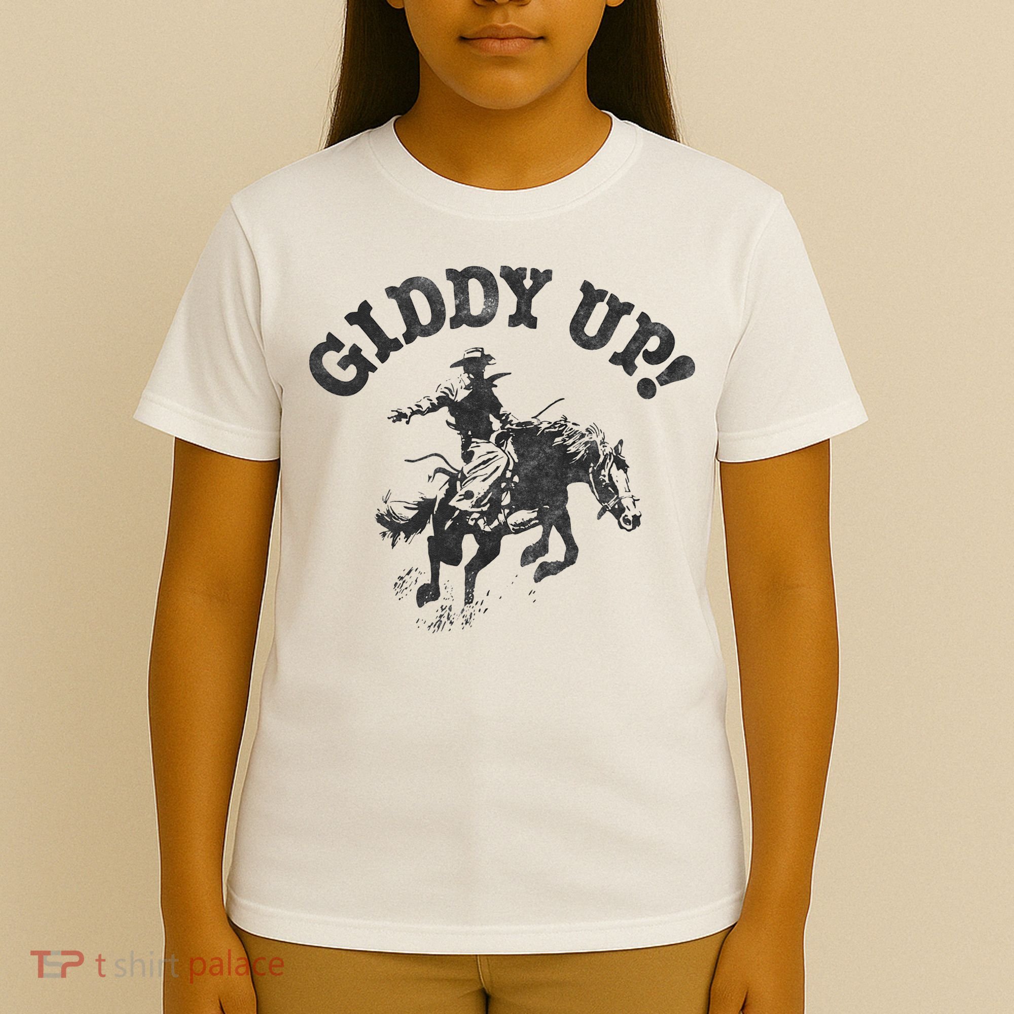 Trendy Giddy Up Classic Rodeo Black & White T-Shirt
