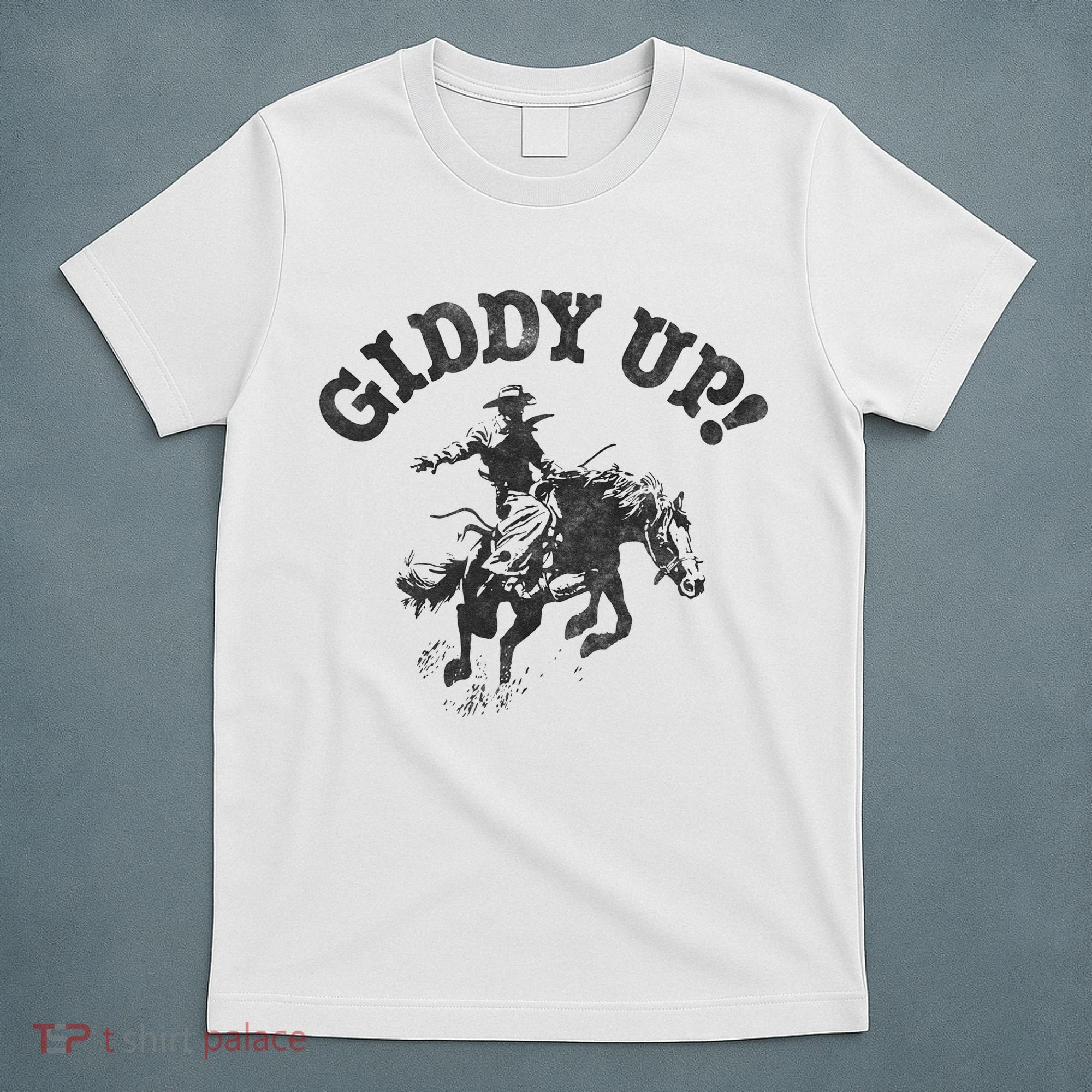 Trendy Giddy Up Classic Rodeo Black & White T-Shirt