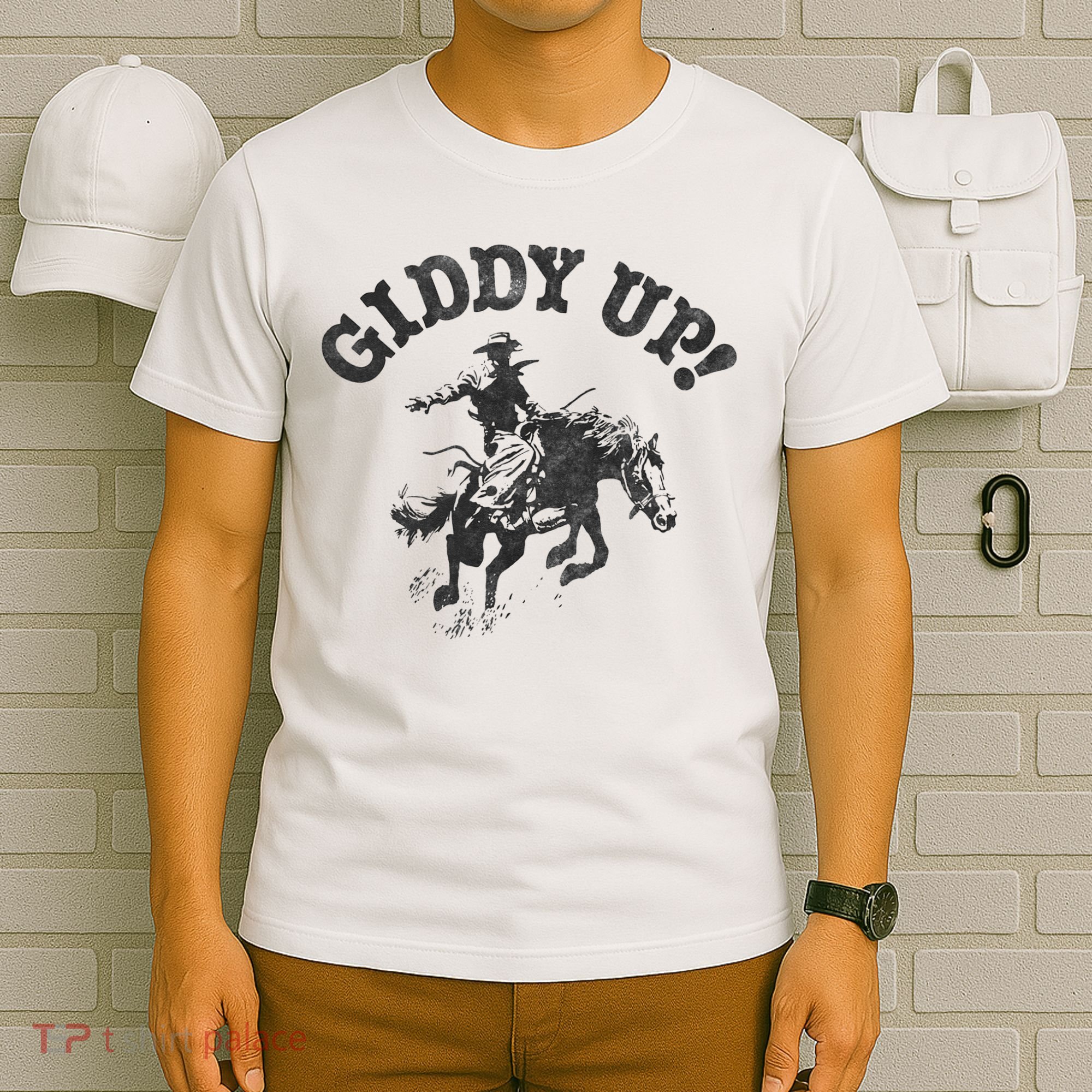 Trendy Giddy Up Classic Rodeo Black & White T-Shirt