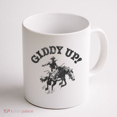 Trendy Giddy Up Classic Rodeo Black & White Coffee Mug back