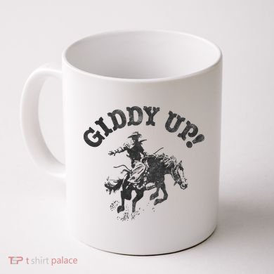 Trendy Giddy Up Classic Rodeo Black & White Coffee Mug