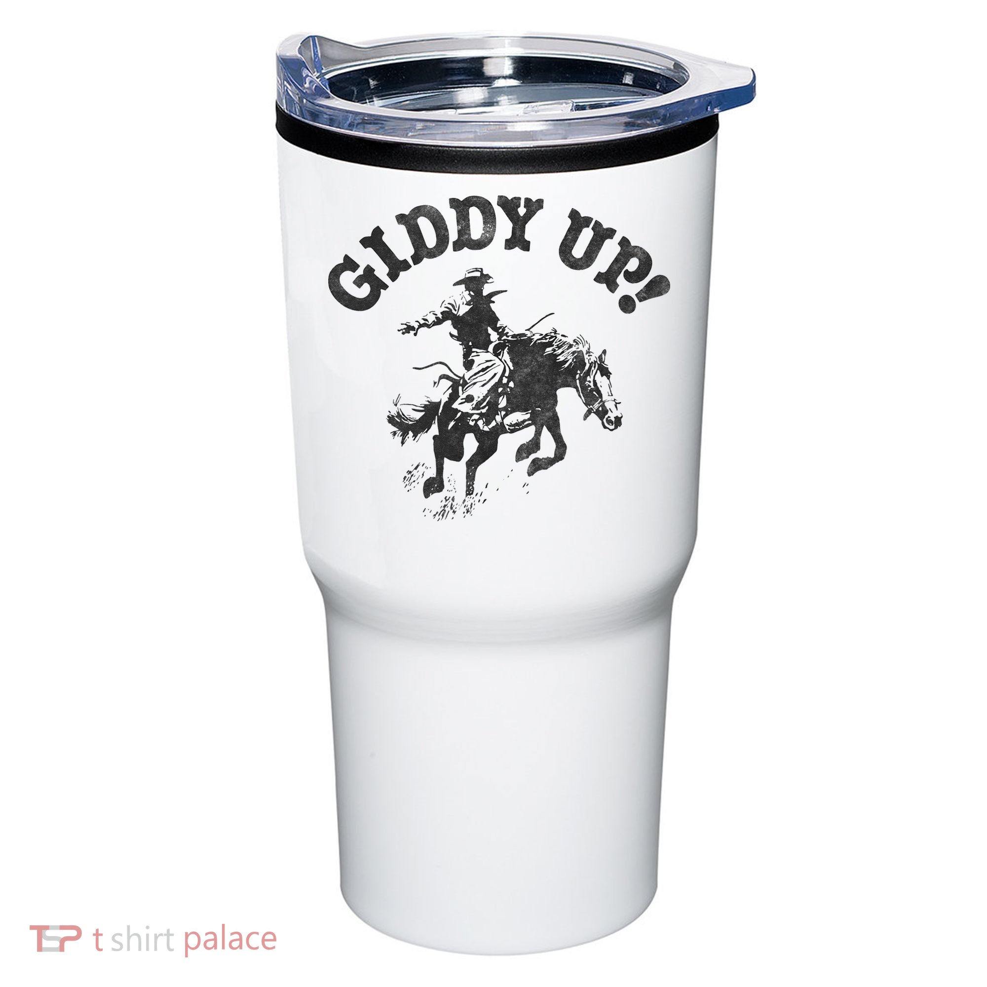 Trendy Giddy Up Classic Rodeo Black & White Tumbler