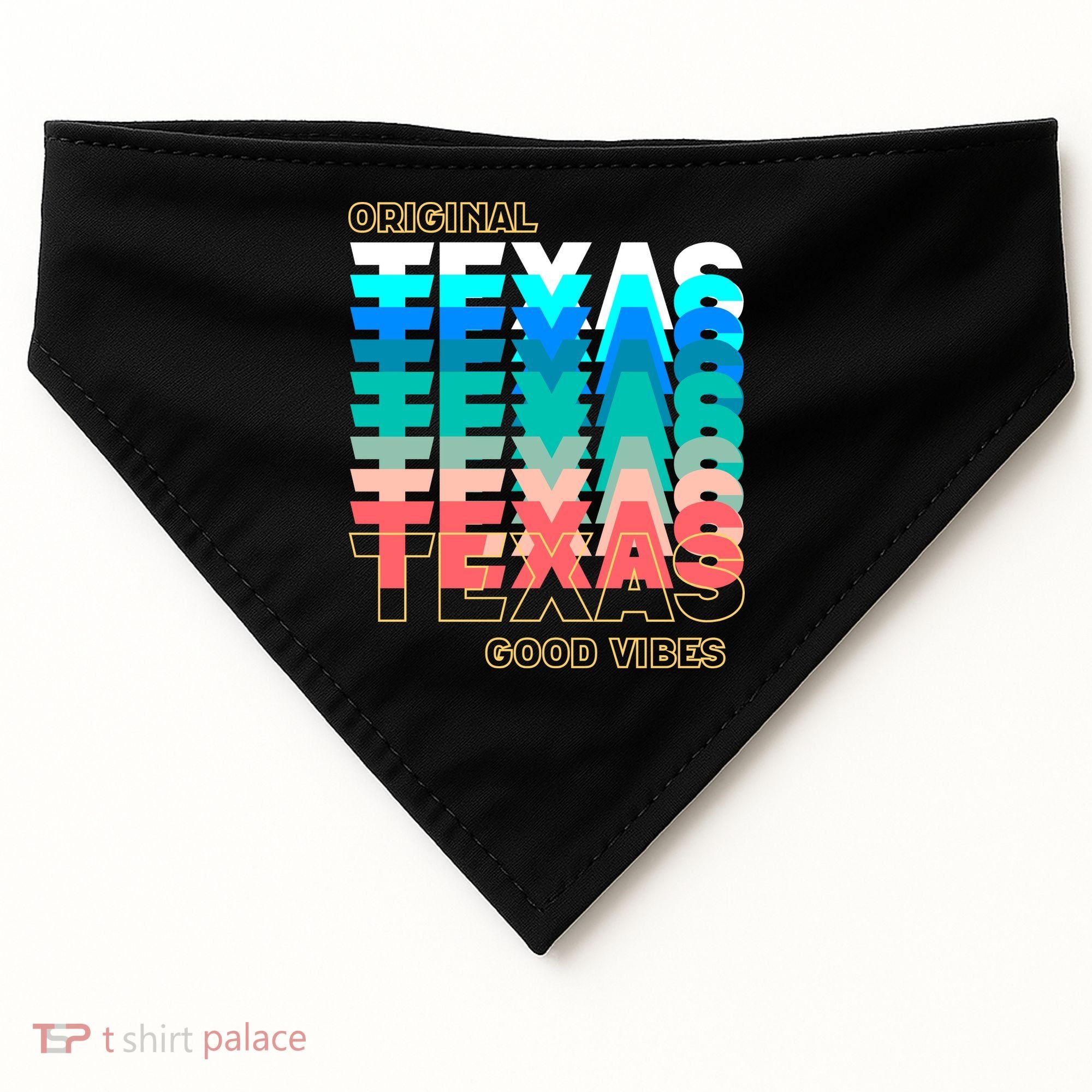 Texas Good Vibes USA-Made Doggie Bandana