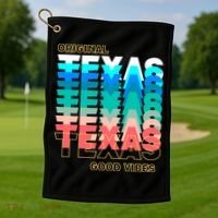 Texas Good Vibes Golf Towel thumb 1