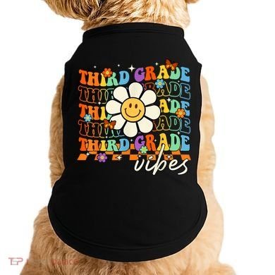 Third Grade Vibes Groovy Back To School Team 3rd Grade Doggie Tank