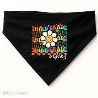 Third Grade Vibes Groovy Back To School Team 3rd Grade USA-Made Doggie Bandana thumb 0