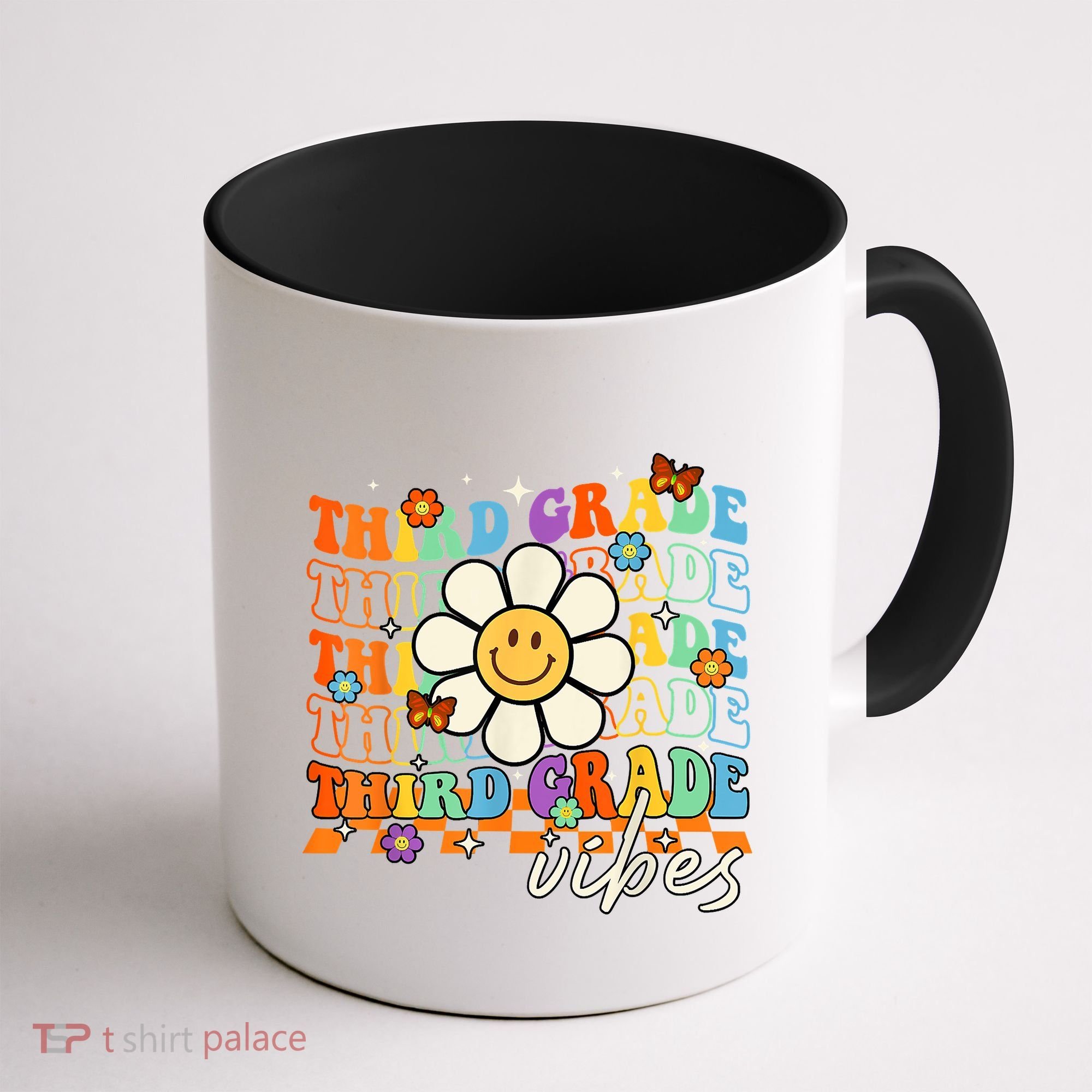Third Grade Vibes Groovy Back To School Team 3rd Grade Coffee Mug