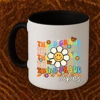Third Grade Vibes Groovy Back To School Team 3rd Grade Coffee Mug thumb 2