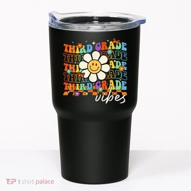 Third Grade Vibes Groovy Back To School Team 3rd Grade Tumbler