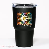 Third Grade Vibes Groovy Back To School Team 3rd Grade Tumbler thumb 0