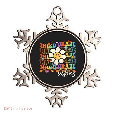 Third Grade Vibes Groovy Back To School Team 3rd Grade Ornament
