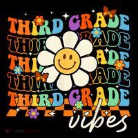 Third Grade Vibes Groovy Back To School Team 3rd Grade Ornament thumb 1