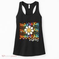 Third Grade Vibes Groovy Back To School Team 3rd Grade Women's Tank Top thumb 0