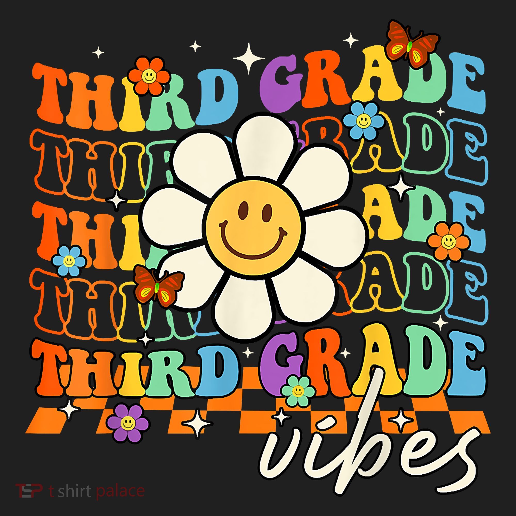 Third Grade Vibes Groovy Back To School Team 3rd Grade Hat