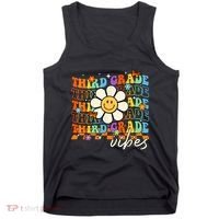 Third Grade Vibes Groovy Back To School Team 3rd Grade Tank Top thumb 0