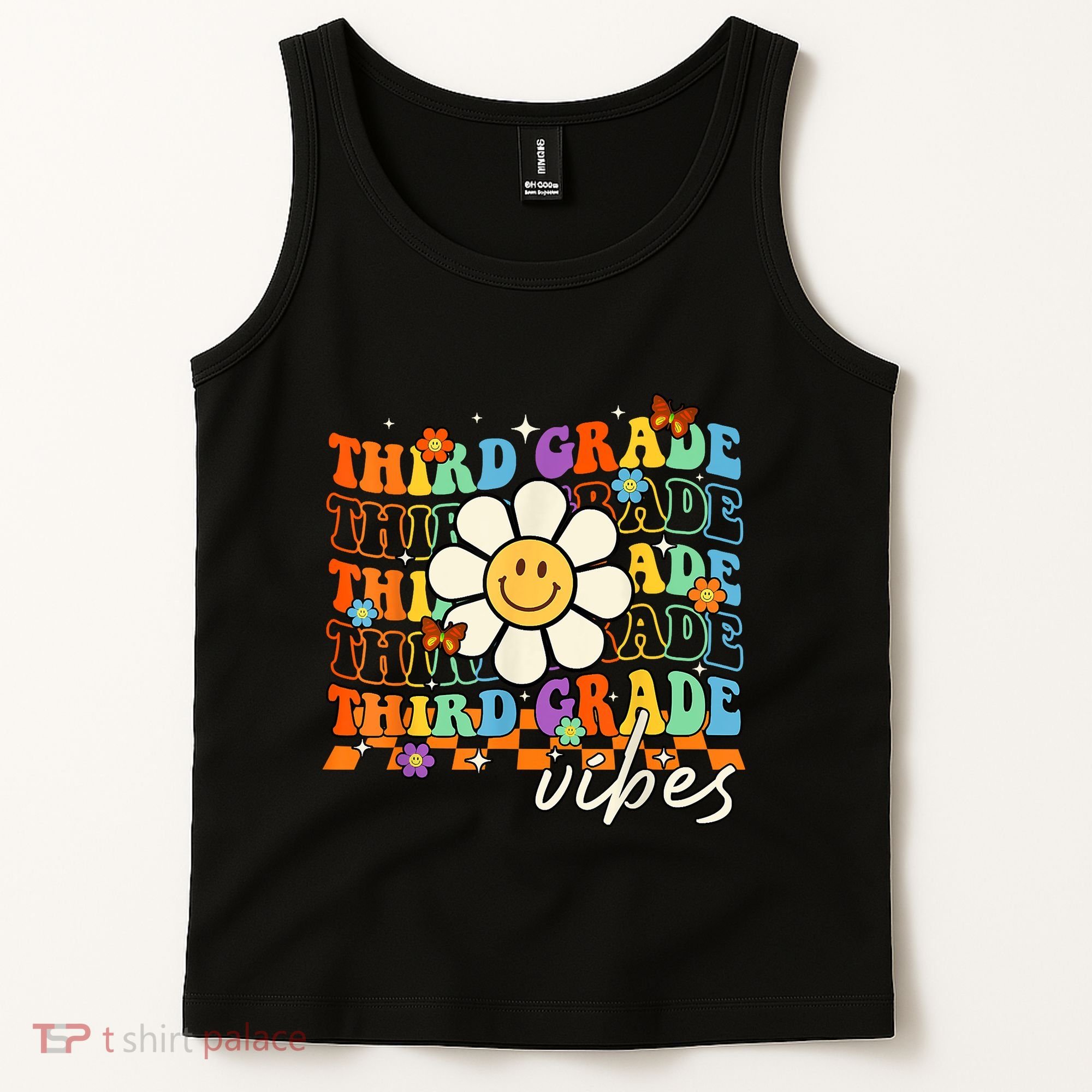 Third Grade Vibes Groovy Back To School Team 3rd Grade Tank Top