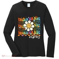 Third Grade Vibes Groovy Back To School Team 3rd Grade Women's Long Sleeve Shirt thumb 0