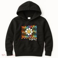 Third Grade Vibes Groovy Back To School Team 3rd Grade Kids Hoodie thumb 0