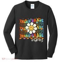 Third Grade Vibes Groovy Back To School Team 3rd Grade Kids Long Sleeve Shirt thumb 0