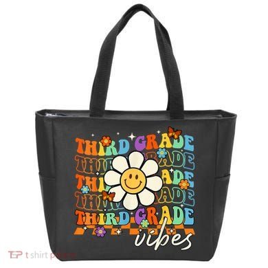 Third Grade Vibes Groovy Back To School Team 3rd Grade Tote Bag