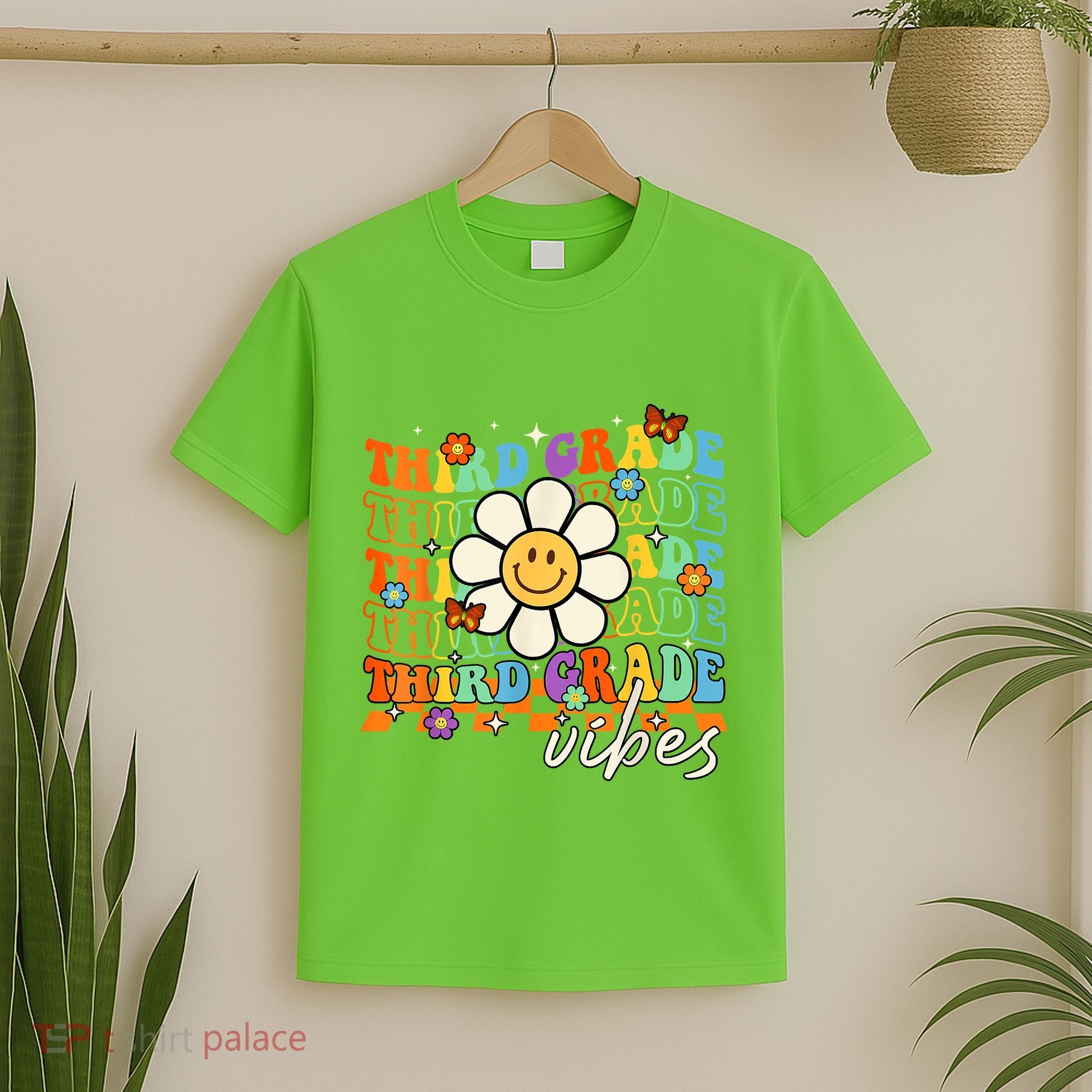 Third Grade Vibes Groovy Back To School Team 3rd Grade T-Shirt