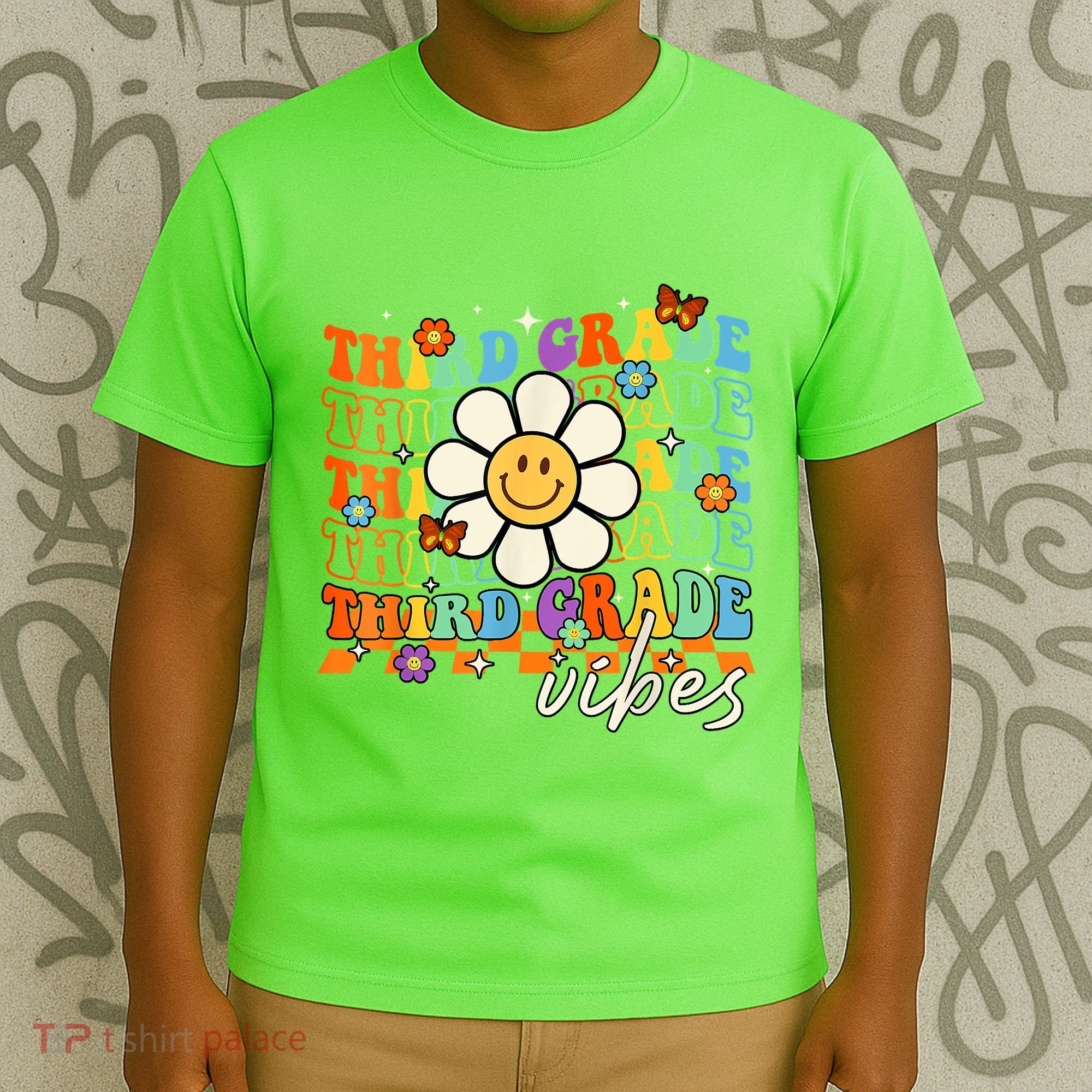 Third Grade Vibes Groovy Back To School Team 3rd Grade T-Shirt