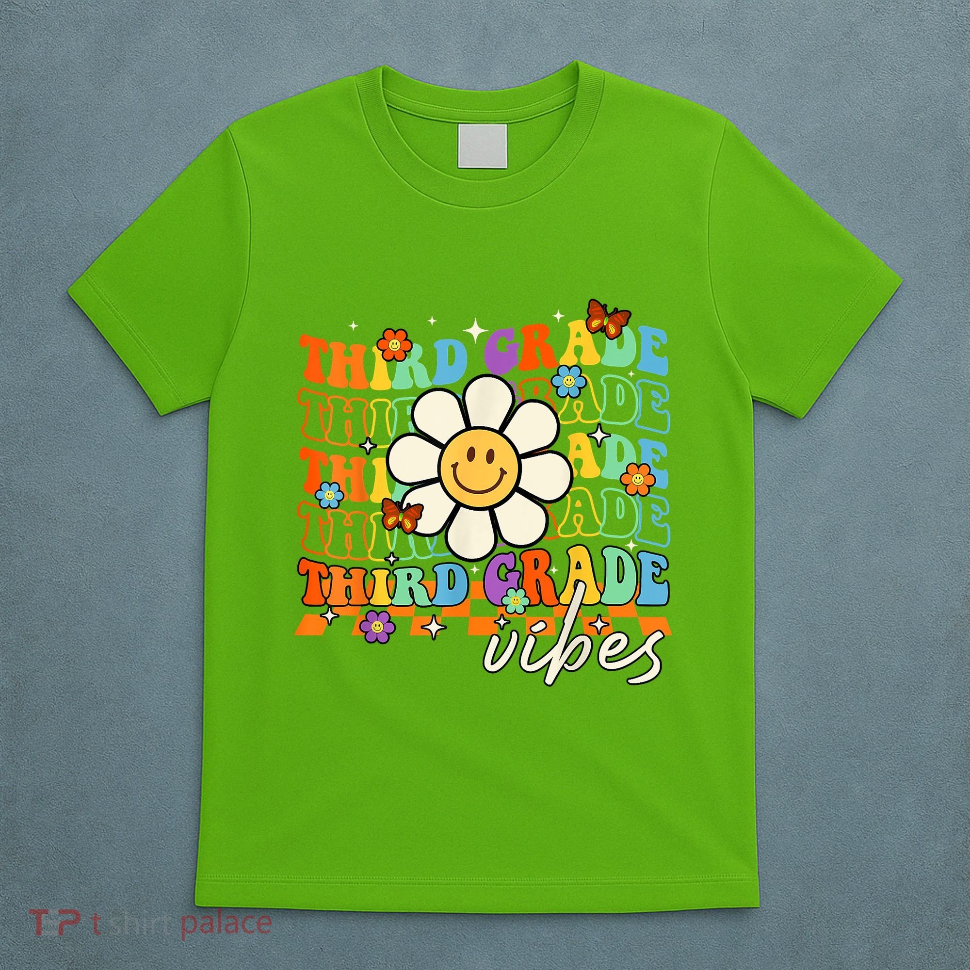 Third Grade Vibes Groovy Back To School Team 3rd Grade T-Shirt