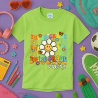 Third Grade Vibes Groovy Back To School Team 3rd Grade Kids T-Shirt thumb 3
