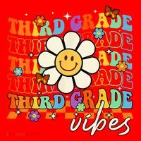 Third Grade Vibes Groovy Back To School Team 3rd Grade Santa Hat thumb 1
