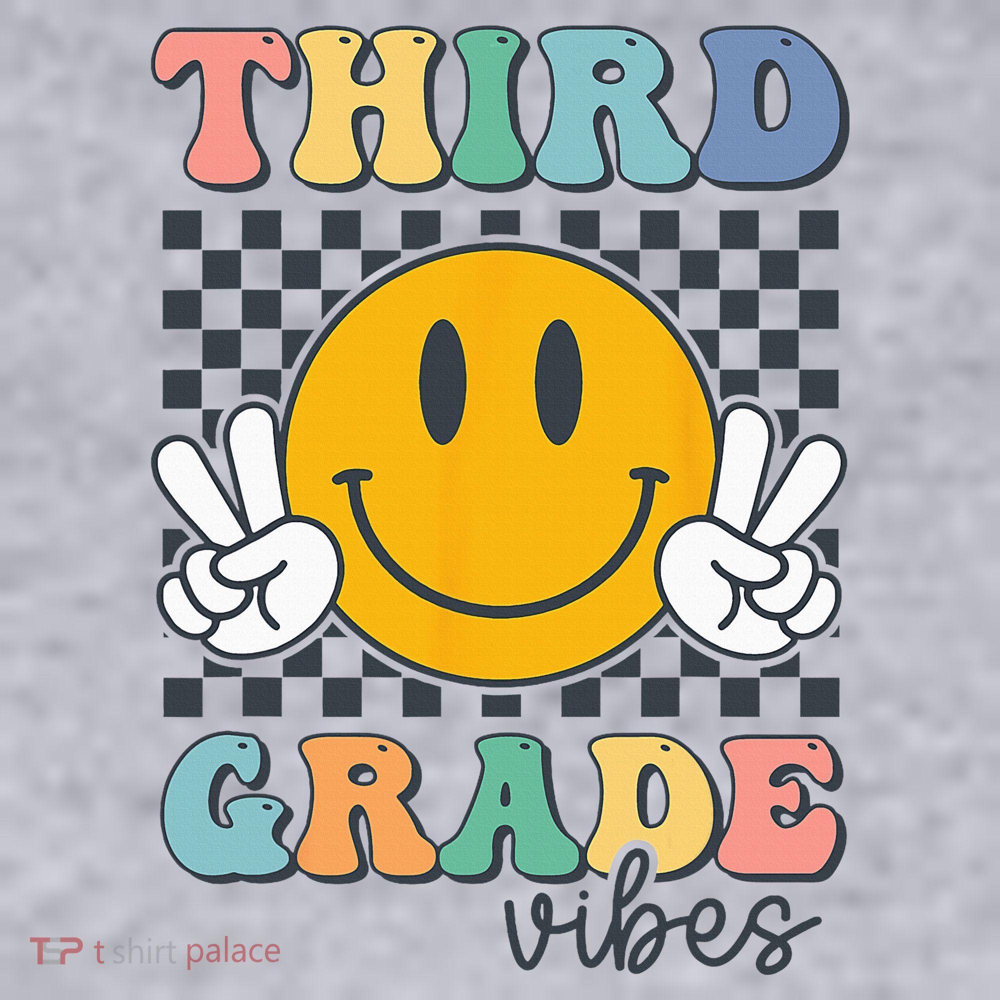 Third Grade Vibes Retro Smile Back To School 3rd Grade Team Women's Sweatshirt