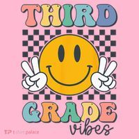 Third Grade Vibes Retro Smile Back To School 3rd Grade Team Coaster thumb 2