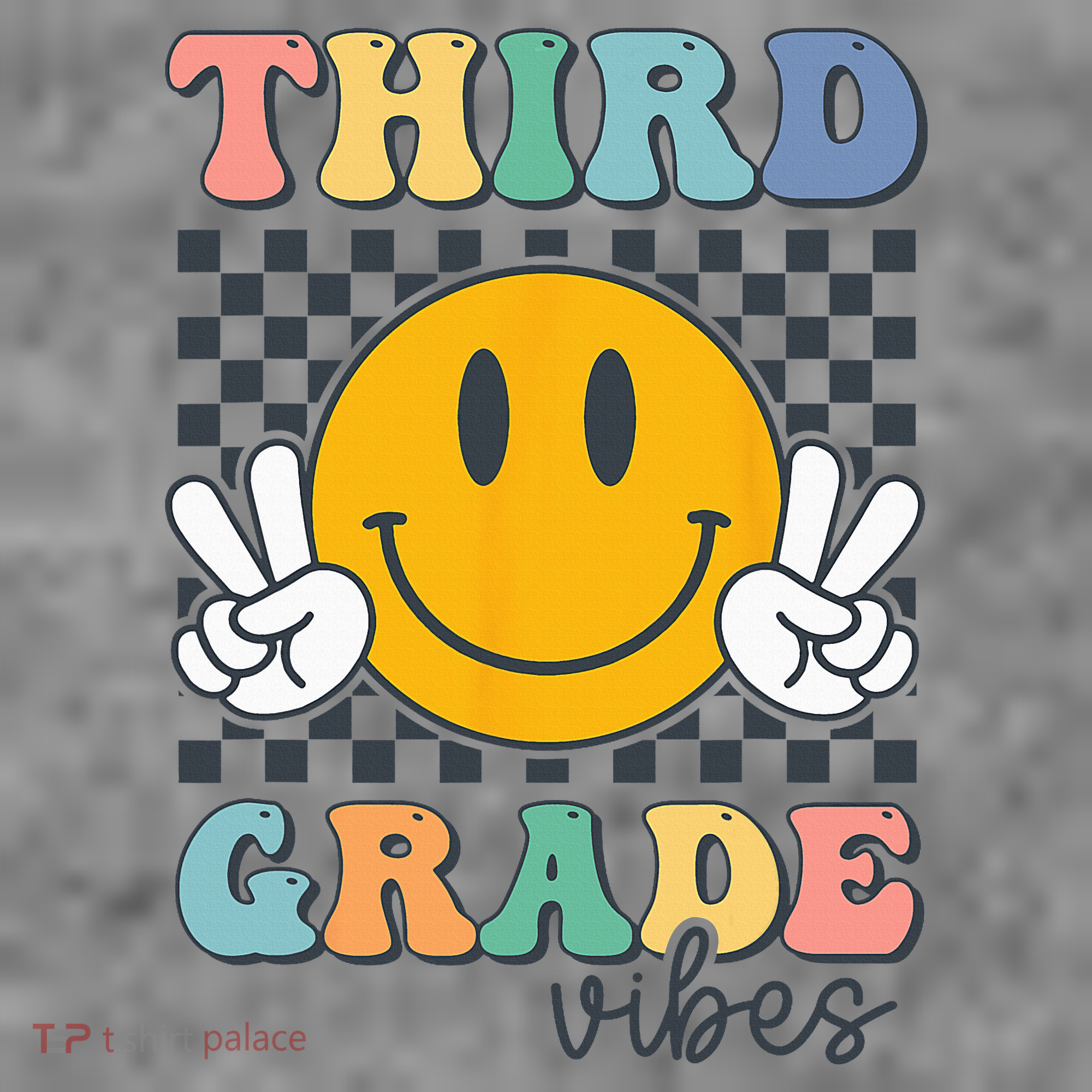 Third Grade Vibes Retro Smile Back To School 3rd Grade Team Toddler Hoodie