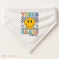 Third Grade Vibes Retro Smile Back To School 3rd Grade Team USA-Made Doggie Bandana thumb 0