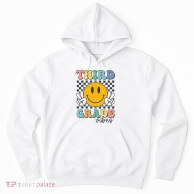 Third Grade Vibes Retro Smile Back To School 3rd Grade Team Hoodie