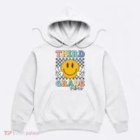 Third Grade Vibes Retro Smile Back To School 3rd Grade Team Hoodie thumb 0