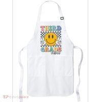 Third Grade Vibes Retro Smile Back To School 3rd Grade Team Apron thumb 0