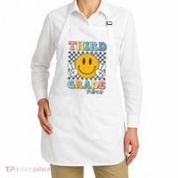 Third Grade Vibes Retro Smile Back To School 3rd Grade Team Apron thumb 2