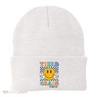 Third Grade Vibes Retro Smile Back To School 3rd Grade Team Beanie thumb 0