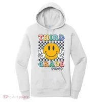 Third Grade Vibes Retro Smile Back To School 3rd Grade Team Women's Hoodie thumb 0