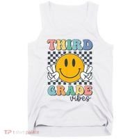 Third Grade Vibes Retro Smile Back To School 3rd Grade Team Tank Top thumb 0