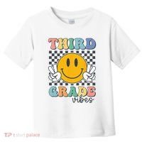 Third Grade Vibes Retro Smile Back To School 3rd Grade Team Toddler T-Shirt thumb 0