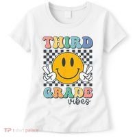 Third Grade Vibes Retro Smile Back To School 3rd Grade Team Women's T-Shirt thumb 0