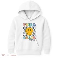 Third Grade Vibes Retro Smile Back To School 3rd Grade Team Kids Hoodie thumb 0
