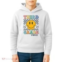 Third Grade Vibes Retro Smile Back To School 3rd Grade Team Kids Hoodie thumb 4