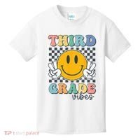 Third Grade Vibes Retro Smile Back To School 3rd Grade Team Kids T-Shirt thumb 0
