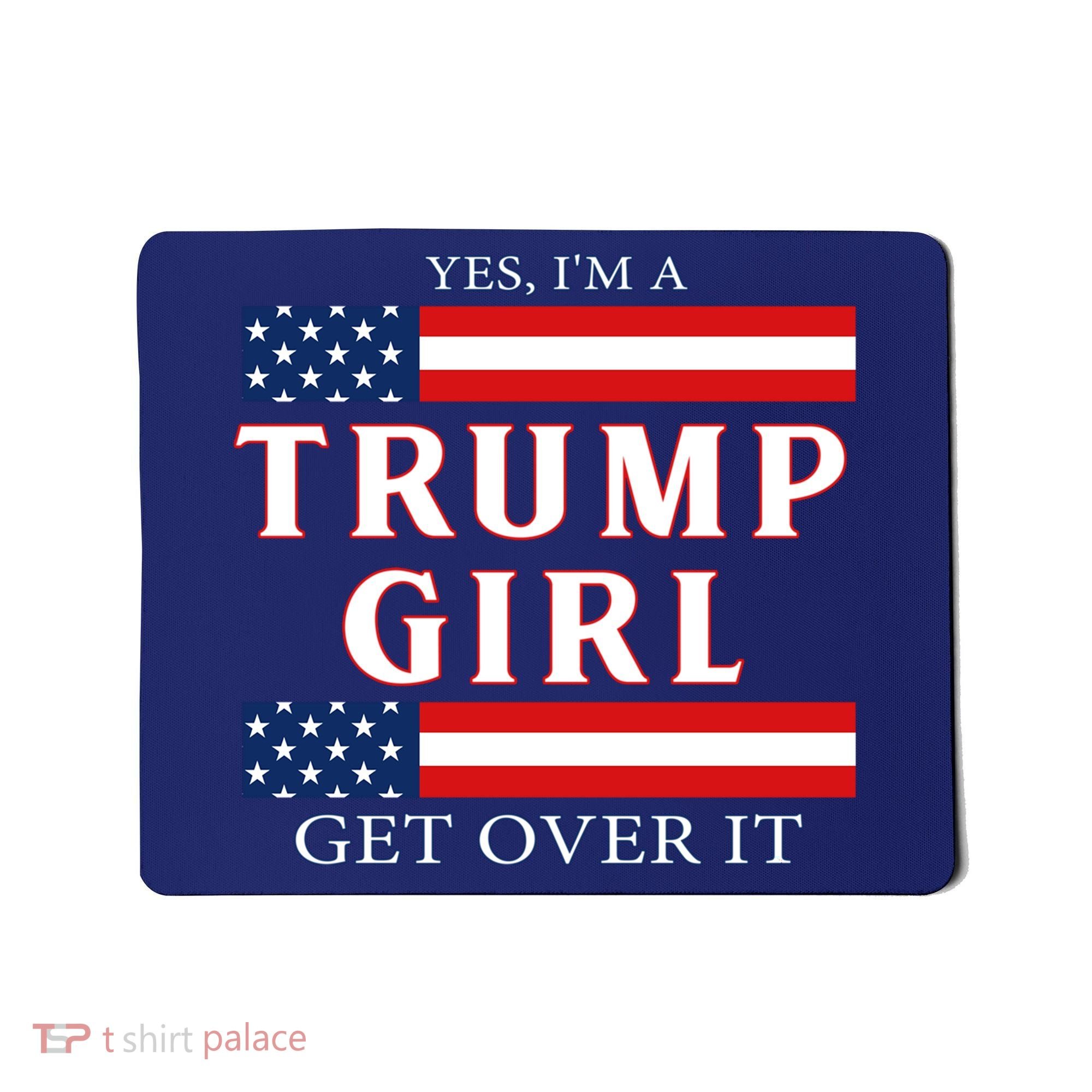 Trump Girl Vote America Flag Gift Mousepad
