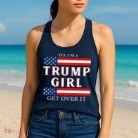 Trump Girl Vote America Flag Gift Women's Tank Top thumb 2