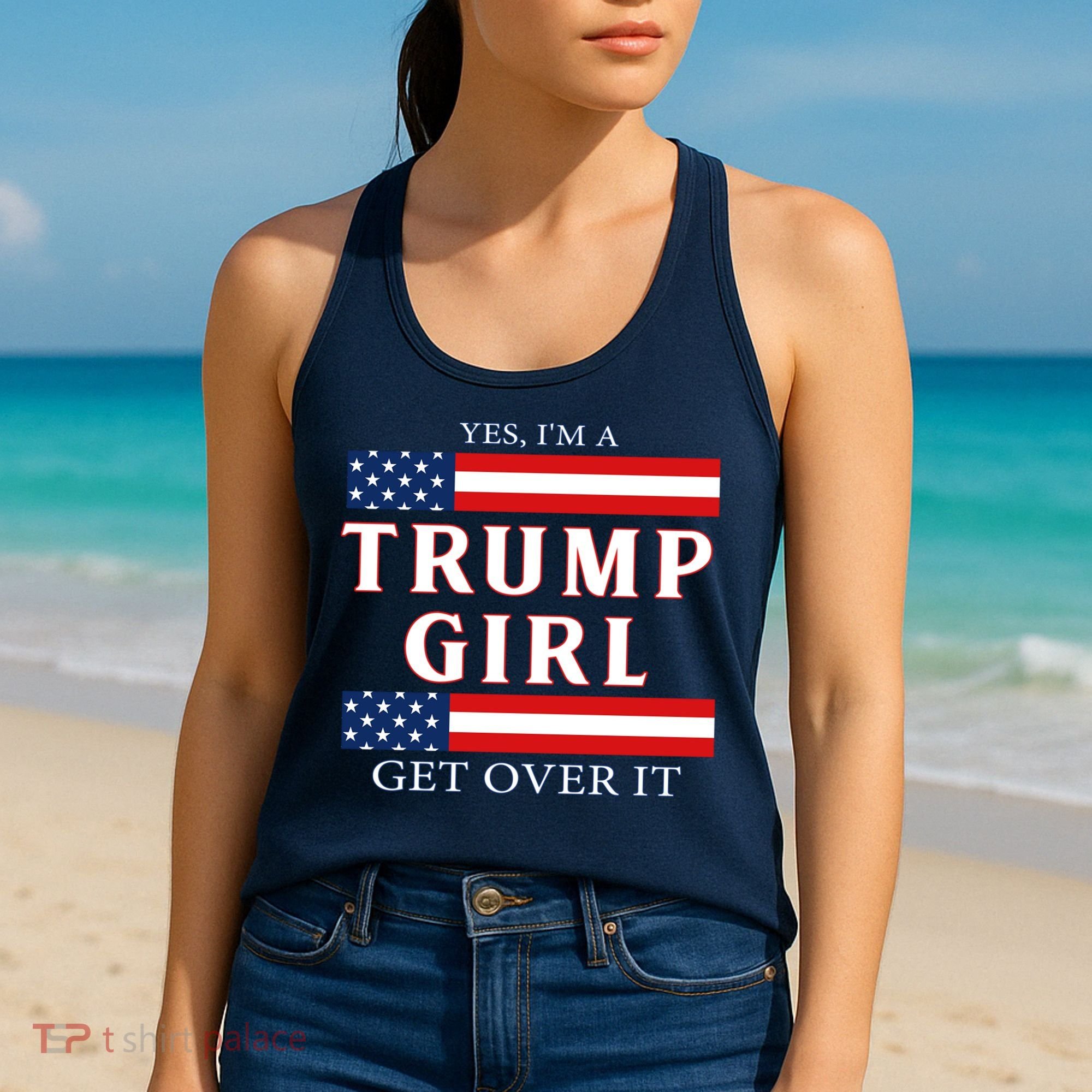 Trump Girl Vote America Flag Gift Women's Tank Top