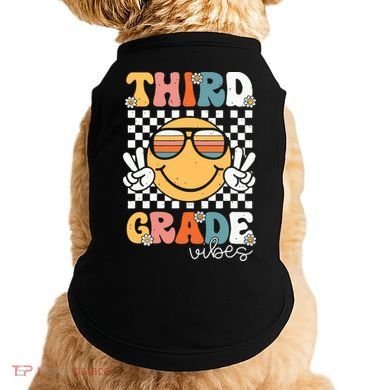 Third Grade Vibes Smile First Day Of School 3rd Grade Team Doggie Tank